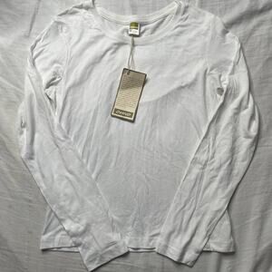 NWT Onno White Long Sleeve Top Organic Bamboo Size XS Women's